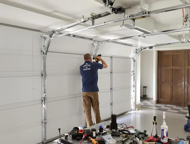 Sagamore Hills Garage Door Repair certified technician performing precision garage door repair in Sagamore Hills