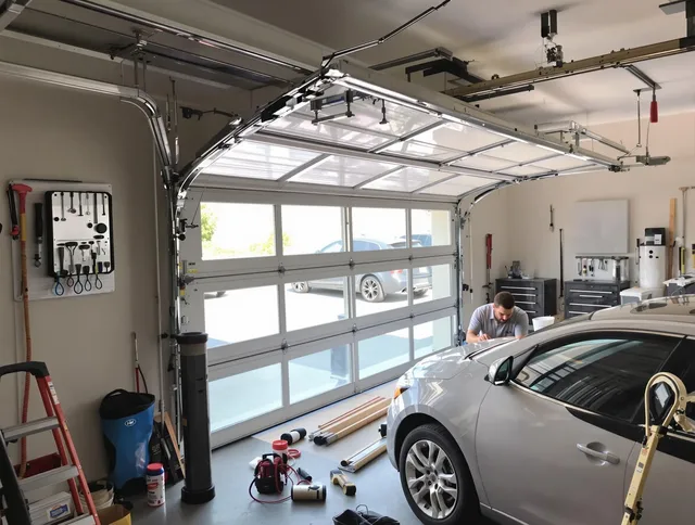 Garage door noise reduction service by Sagamore Hills Garage Door Repair in Sagamore Hills