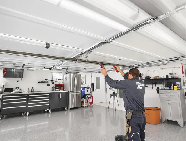 Overhead garage door repair service by Sagamore Hills Garage Door Repair in Sagamore Hills